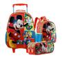 Imagem de Kit Mochila Rodas Lancheira E Estojo Mickey Mouse R - Xeryus