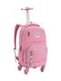 Imagem de Kit Mochila Rodas+Lancheira+Estojo Just Glitter - Rosa