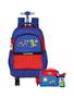 Imagem de Kit Mochila Rodas + Lancheira + Garrafa Super Mario - Azul