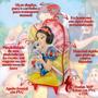 Imagem de Kit Mochila Rodas Princesa Branca Neve Lancheira Escolar 3D