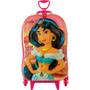 Imagem de Kit Mochila Rodas Princesa Jasmine Lancheira Escolar 3D