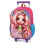 Imagem de Kit Mochila Rodinha Estojo Escola Infantil Rainbow High Pink