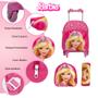 Imagem de Kit Mochila Rodinha Infantil Barbie Pequena Envio Imediato