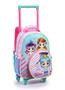 Imagem de Kit Mochila Rodinha Infantil Feminina Little Girls Acqua