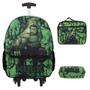 Imagem de Kit Mochila Rodinha Infantil Hulk Pre Escola Envio Imediato