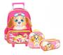 Imagem de Kit Mochila Rodinha Infantil Lancheira Estojo Dog Aviador 3D