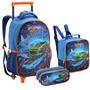 Imagem de Kit Mochila Rodinha Infantil Menino Carros Super Racing Team