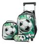 Imagem de Kit Mochila Rodinha Infantil Menino Futebol Escolar Bola 3 D