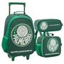 Imagem de Kit Mochila Rodinha Infantil Palmeiras Estojo Escolar Xeryus