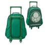 Imagem de Kit Mochila Rodinha Infantil Palmeiras Estojo Escolar Xeryus