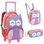 Imagem de Kit Mochila Rodinha Lancheira e Estojo Creche Infantil ZOOP