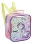 Imagem de Kit Mochila Rodinha Lancheira Estojo Infantil Escolar Menina Unicornio Dream True