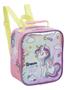 Imagem de Kit Mochila Rodinha Lancheira Estojo Infantil Escolar Menina Unicornio Dream True