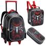 Imagem de Kit Mochila Rodinha Lancheira Estojo Spider Black Masculino