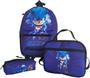 Imagem de  Kit Mochila Rodinha Sonic 2 Com Estojo E Lancheira Infantil