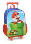 Imagem de Kit Mochila Rodinha Super Mario + Lancheira 2024 Azul Luxcel