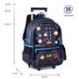 Imagem de Kit Mochila Rodinha Vídeo Game Com Luz Lancheira Estojo Triplo