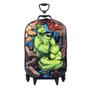 Imagem de Kit Mochila Rodinhas 3D Hulk  Vingadores + Lancheira Maxtoy