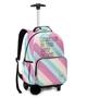 Imagem de Kit Mochila Rodinhas Feminina Juvenil Adulto Teen Rainbow