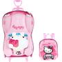 Imagem de Kit Mochila Rodinhas Hello Kitty Carro Lancheira Escolar 3D