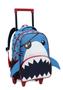 Imagem de Kit Mochila Rodinhas Infantil Masculino 1356 Shark Tubarão