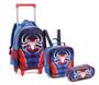 Imagem de Kit Mochila Rodinhas Infantil Masculino Dark Spider Seanite