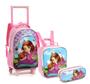 Imagem de Kit Mochila Rodinhas Infantil Menina Princesinha 14562 Rosa