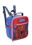 Imagem de Kit Mochila Rodinhas Infantil Menino Dark Spider Vermelho - Denlex