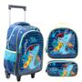 Imagem de Kit Mochila Rodinhas Lancheira e Estojo BABY SHARK SURF