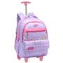 Imagem de Kit Mochila Rodinhas Lancheira Estojo Chaveiro Escolar Juvenil Infantil Bombom Yepp