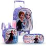 Imagem de Kit Mochila Rodinhas Lancheira Estojo Frozen Disney Xeryus