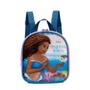 Imagem de Kit Mochila Rodinhas Lancheira Estojo Pequena Sereia Disney