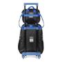 Imagem de Kit Mochila Rodinhas Lancheira Luxcel Batwheels Azul