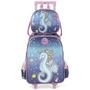 Imagem de Kit Mochila Rodinhas Lancheira Luxcel Up4You Unicórnio Azul