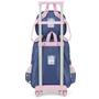 Imagem de Kit Mochila Rodinhas Lancheira Luxcel Up4You Unicórnio Azul