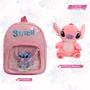 Imagem de Kit Mochila Stitch Costas Tam P Com Urso Pelúcia Cor Rosa