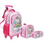 Imagem de Kit Mochilete Mochila De Rodinhas C/ Estojo Escolar e Lancheira Unicórnio Infantil Feminina Yepp Unicorn