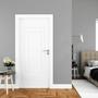 Imagem de Kit Moldura Boiserie EVA Autocolante 60x140cm e 40x120cm 3,8cm Branco