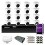 Imagem de Kit Monitoramento Intelbras com 12 Câmeras de Segurança Dome 1080p
