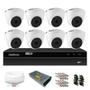 Imagem de Kit Monitoramento Intelbras com 8 Câmeras de Segurança Dome 720p