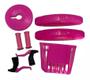 Imagem de Kit Montagem bike Infantil Pink Aro 16 Mfrik C/Cesta