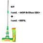 Imagem de Kit Mop Brilhus Sek+ Cabo Extensível Com Refil Extra Limpeza Chão Água Bettanin