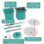 Imagem de KIT MOP GIRATORIO FLASH LIMP DUAS AGUAS PRO 6L/9L COM CABO AÇO 128cm + 2 REFIS EXTRA MICROFIBRA