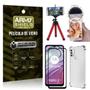 Imagem de Kit Moto G20 Tripé Flex + Flash Ring + Capa Anti Impacto + Película 3D - Armyshield