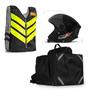 Imagem de Kit Motoboy Mochila Térmica + Capacete New Liberty 3 + Colete Refletivo