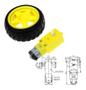 Imagem de Kit Motor Dc E Roda 68mm Amarelo + Módulo Driver Ponte H L298n Para Arduino