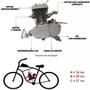 Imagem de Kit Motor Para Bicicleta A Gasolina 80Cc 2 Tempos