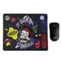 Imagem de Kit Mouse E Mousepad 2400dpi Enaldinho OEX Kids MC106 Preto