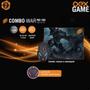 Imagem de Kit Mouse E Mousepad War 6 Botoes Led OEX Game MC100 Preto