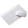 Imagem de Kit Mouse e Teclado Bluetooth Sem Fio para Tablet - Branco